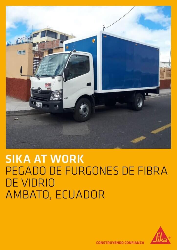 Pegado de Furgones de Fibra de Vidrio – Ambato, Ecuador