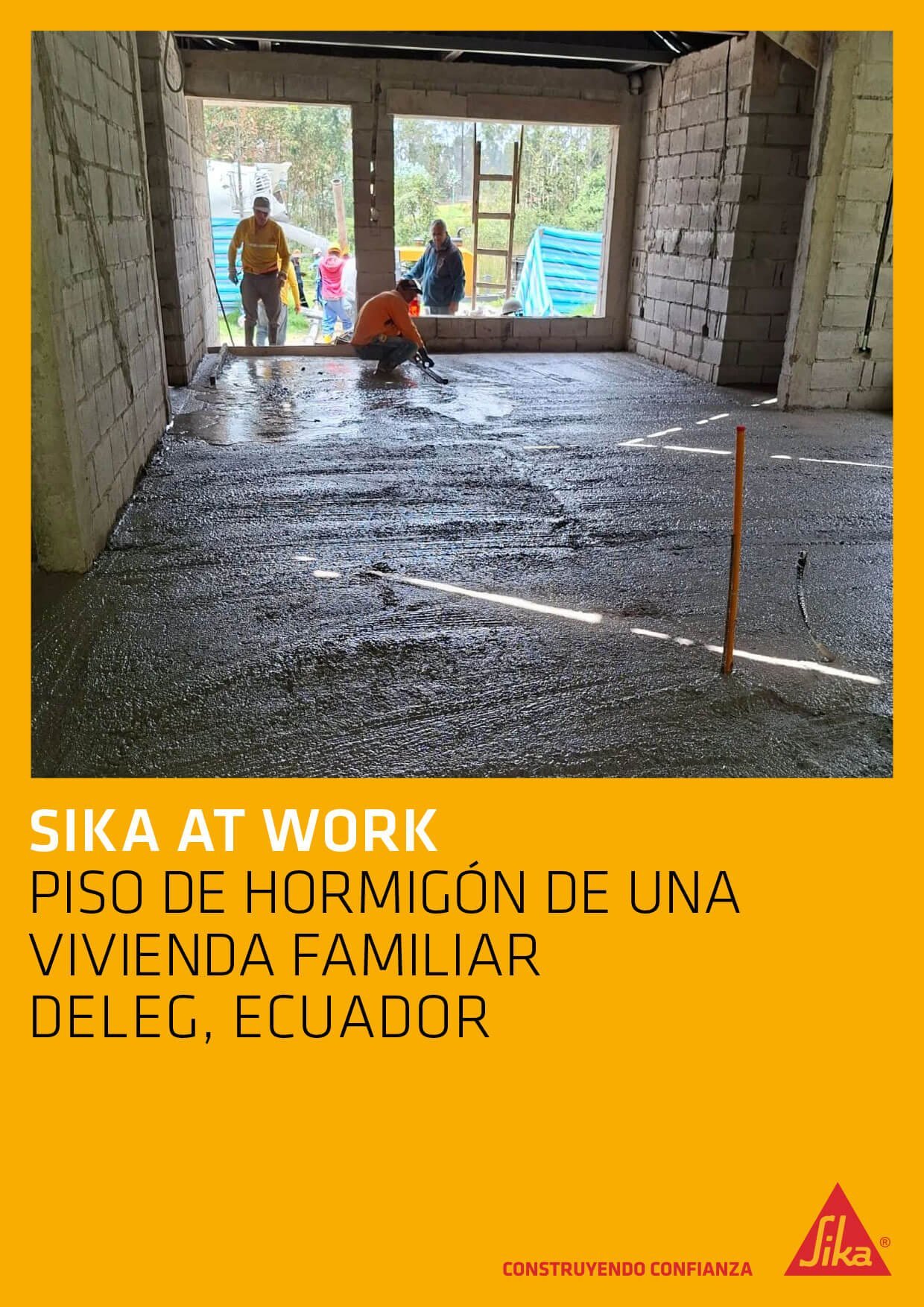Piso de Hormigón de una Vivienda Familiar – Deleg, Ecuador