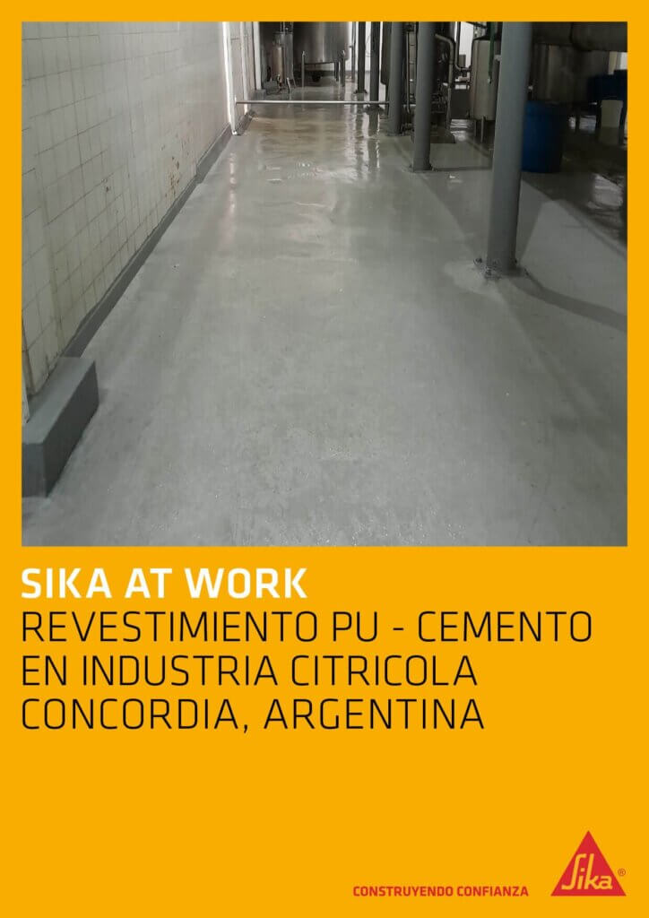 Revestimiento PU-Cemento en Industria Citrícola – Concordia, Argentina Revestimiento PU-Cemento en Industria Citrícola – Concordia, Argentina